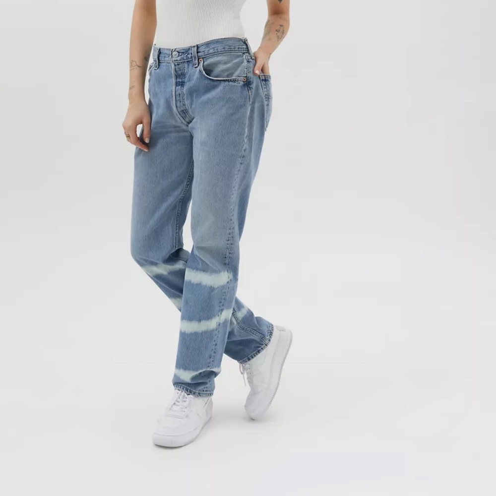 BNWT Urban Renewal Recycled Bleach Stripe Jean Size L